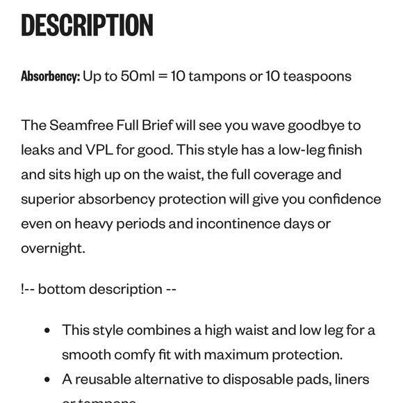 NWT Modibodi full brief period underwear Sz M - Picture 3 of 5